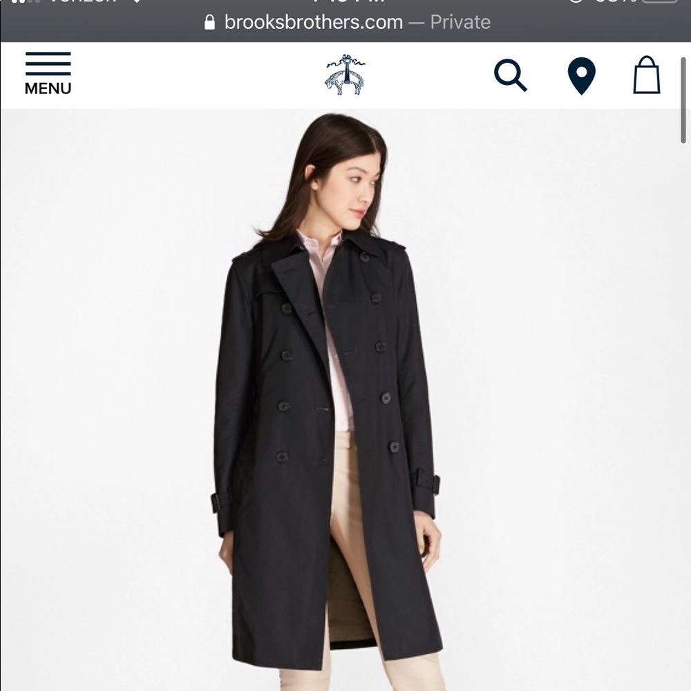Brooks Brothers Double Breasted Trench Coat
